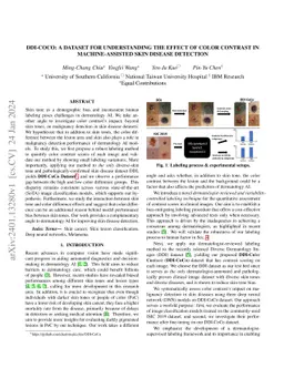 DDI-CoCo: A Dataset For Understanding The Effect Of Color Contrast In
  Machine-Assisted Skin Disease Detection