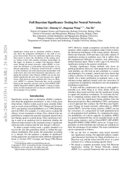 Full Bayesian Significance Testing for Neural Networks