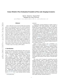 Linear Relative Pose Estimation Founded on Pose-only Imaging Geometry