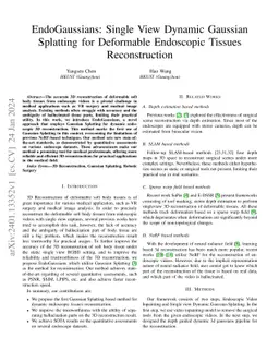 EndoGaussians: Single View Dynamic Gaussian Splatting for Deformable
  Endoscopic Tissues Reconstruction