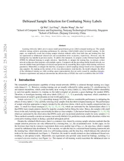 Understanding and Mitigating the Bias in Sample Selection for Learning with Noisy Labels