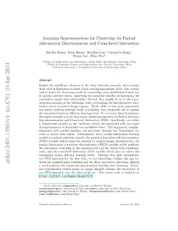 Learning Representations for Clustering via Partial Information
  Discrimination and Cross-Level Interaction