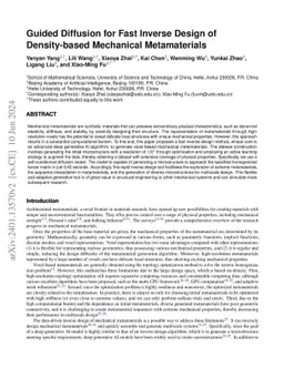 Guided Diffusion for Fast Inverse Design of Density-based Mechanical
  Metamaterials