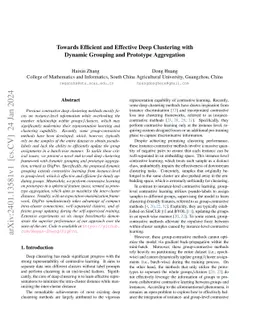 Towards Efficient and Effective Deep Clustering with Dynamic Grouping
  and Prototype Aggregation