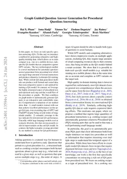 Graph Guided Question Answer Generation for Procedural
  Question-Answering