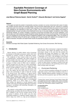Equitable Persistent Coverage of Non-Convex Environments with
  Graph-Based Planning