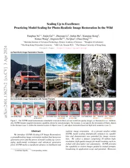 Scaling Up to Excellence: Practicing Model Scaling for Photo-Realistic
  Image Restoration In the Wild