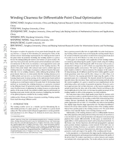 Winding Clearness for Differentiable Point Cloud Optimization