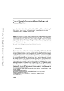 Process Mining for Unstructured Data: Challenges and Research Directions