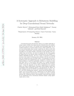 A Systematic Approach to Robustness Modelling for Deep Convolutional
  Neural Networks