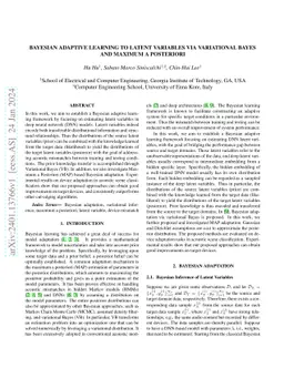 Bayesian adaptive learning to latent variables via Variational Bayes and
  Maximum a Posteriori