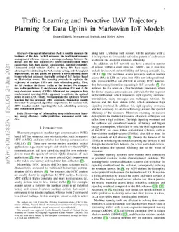 Traffic Learning and Proactive UAV Trajectory Planning for Data Uplink
  in Markovian IoT Models