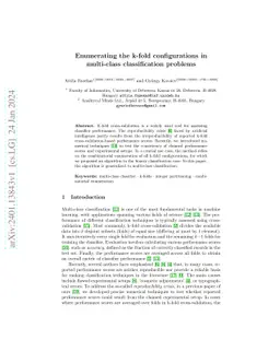 Enumerating the k-fold configurations in multi-class classification
  problems