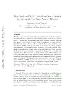 Edge Conditional Node Update Graph Neural Network for Multi-variate Time
  Series Anomaly Detection