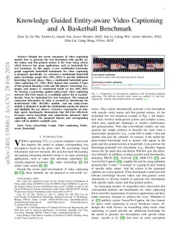 Knowledge Guided Entity-aware Video Captioning and A Basketball
  Benchmark