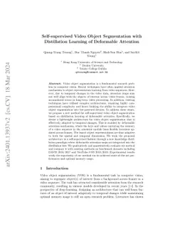 Self-supervised Video Object Segmentation with Distillation Learning of
  Deformable Attention