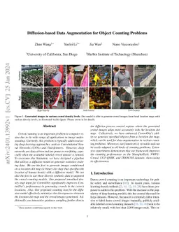 Diffusion-based Data Augmentation for Object Counting Problems