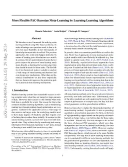 More Flexible PAC-Bayesian Meta-Learning by Learning Learning Algorithms