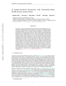 A Hard-to-Beat Baseline for Training-free CLIP-based Adaptation