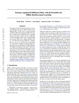 Entropy-regularized Diffusion Policy with Q-Ensembles for Offline Reinforcement Learning