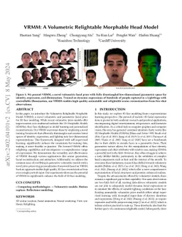 VRMM: A Volumetric Relightable Morphable Head Model
