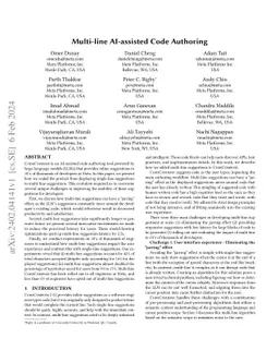 Multi-line AI-assisted Code Authoring