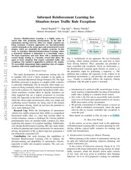 Informed Reinforcement Learning for Situation-Aware Traffic Rule
  Exceptions