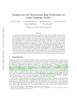 Scaling Laws for Downstream Task Performance in Machine Translation