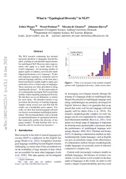 What is "Typological Diversity" in NLP?