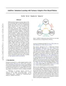 AdaFlow: Imitation Learning with Variance-Adaptive Flow-Based Policies