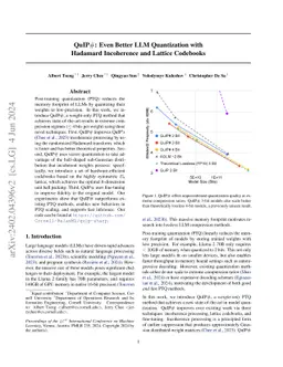 QuIP#: Even Better LLM Quantization with Hadamard Incoherence and
  Lattice Codebooks