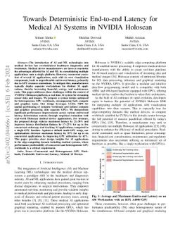 Towards Deterministic End-to-end Latency for Medical AI Systems in
  NVIDIA Holoscan