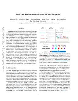 Dual-View Visual Contextualization for Web Navigation