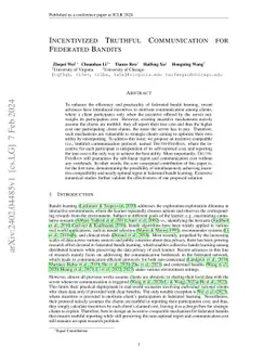 Incentivized Truthful Communication for Federated Bandits