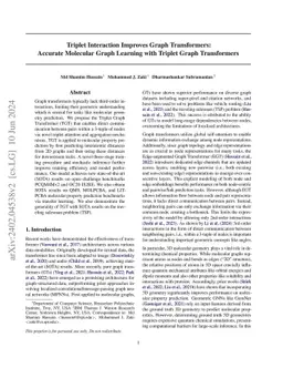 Triplet Interaction Improves Graph Transformers: Accurate Molecular
  Graph Learning with Triplet Graph Transformers