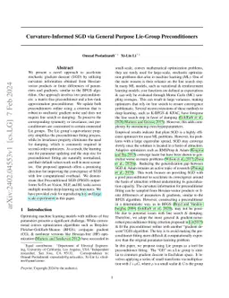 Curvature-Informed SGD via General Purpose Lie-Group Preconditioners