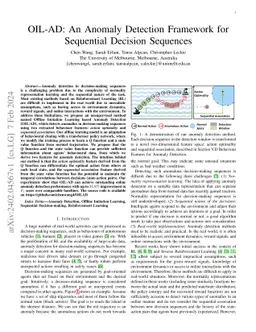 OIL-AD: An Anomaly Detection Framework for Sequential Decision Sequences