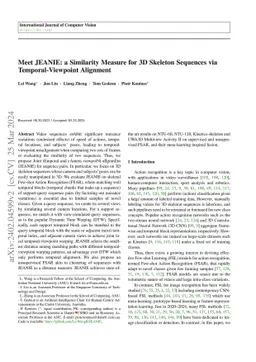 Meet JEANIE: a Similarity Measure for 3D Skeleton Sequences via
  Temporal-Viewpoint Alignment