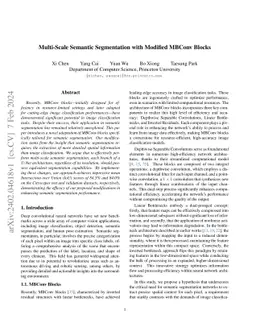 Multi-Scale Semantic Segmentation with Modified MBConv Blocks