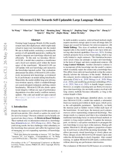 MEMORYLLM: Towards Self-Updatable Large Language Models