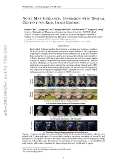 Noise Map Guidance: Inversion with Spatial Context for Real Image
  Editing