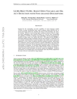 LLMs Meet VLMs: Boost Open Vocabulary Object Detection with Fine-grained
  Descriptors