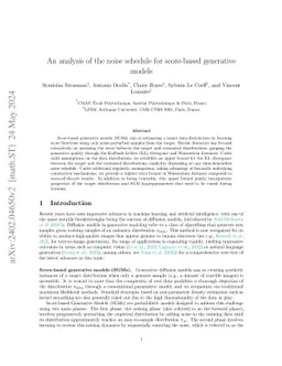 An analysis of the noise schedule for score-based generative models