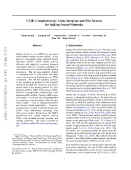 CLIF: Complementary Leaky Integrate-and-Fire Neuron for Spiking Neural Networks
