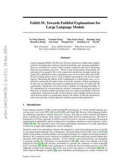 FaithLM: Towards Faithful Explanations for Large Language Models