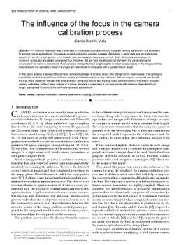 The Influence of Autofocus Lenses in the Camera Calibration Process