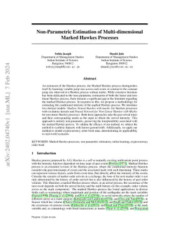 Non-Parametric Estimation of Multi-dimensional Marked Hawkes Processes