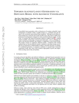 Towards Aligned Layout Generation via Diffusion Model with Aesthetic
  Constraints