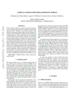 Cortical Surface Diffusion Generative Models