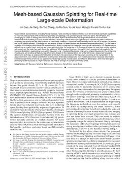 Mesh-based Gaussian Splatting for Real-time Large-scale Deformation